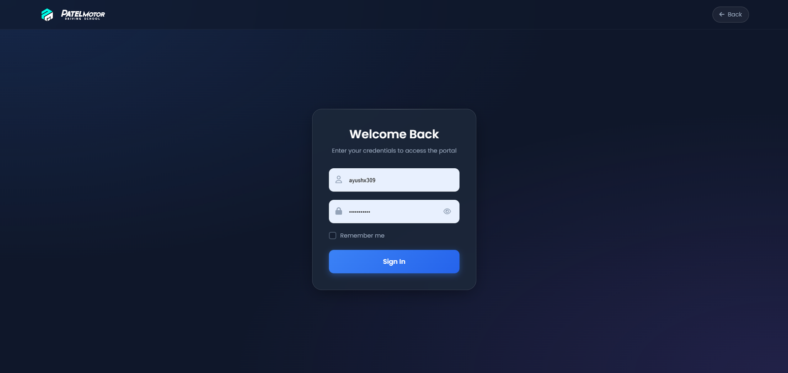 Login Page